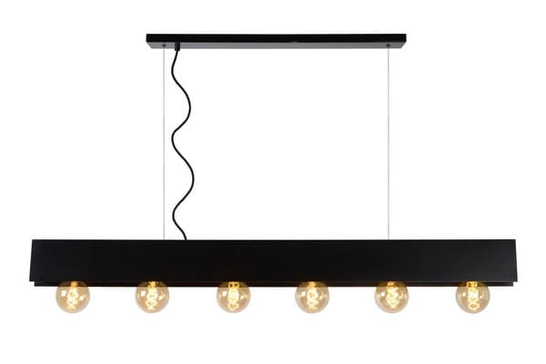 Lampadario Lucide Surtus nero 6xE27 60W 30474/06/30