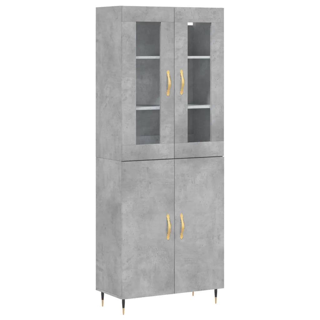 Credenza Grigio Cemento 69,5x34x180 cm in Legno Multistrato 3198197