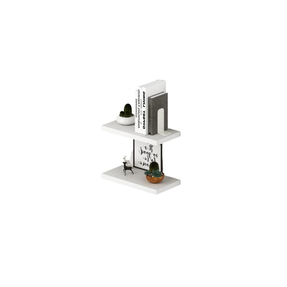 Coppia mensole bianco frassinato 45x23x2,2h LAUME45BI