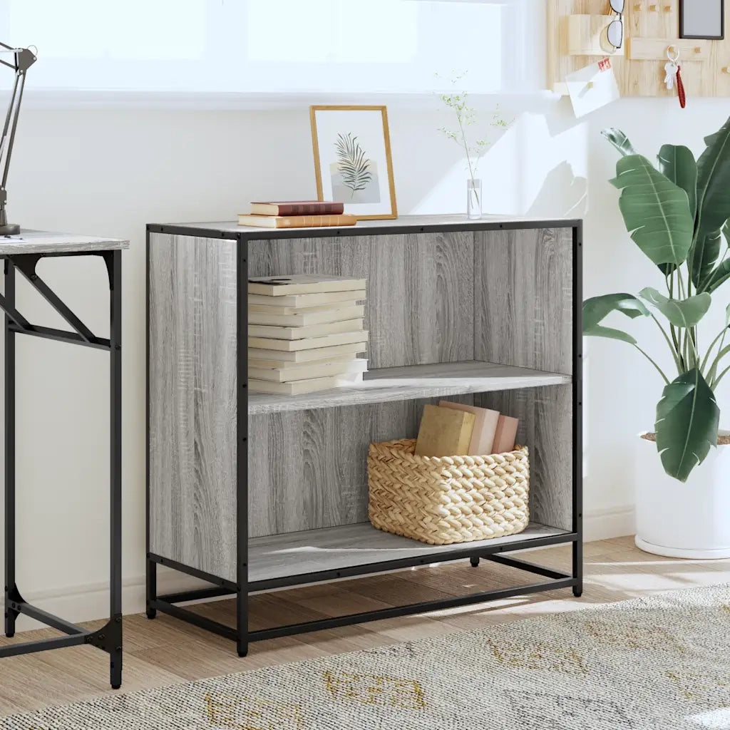 vidaXL Libreria Grigio Sonoma 80,5x35x76 cm in Legno Multistrato