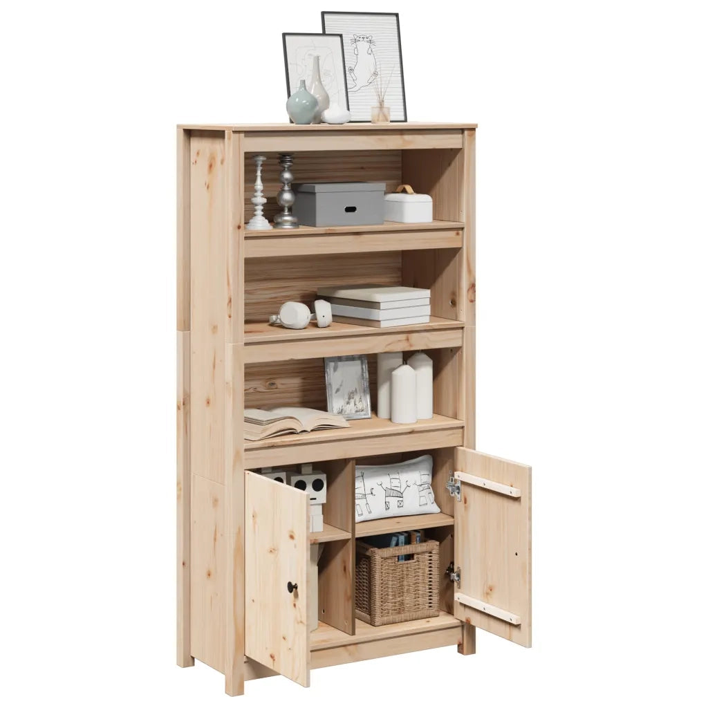 Credenza 80x35x154 cm in Legno Massello di Pino