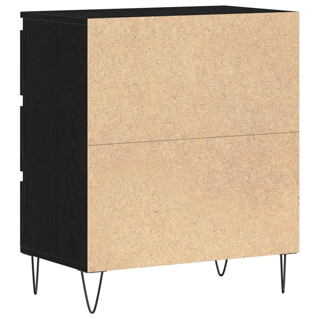 Credenza Rovere Nero 60 x 35 x 70 cm Legno multistrato 863497