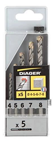 Diager Serie Punte Widia Art.251c Mega-Flash 5 Pezzi