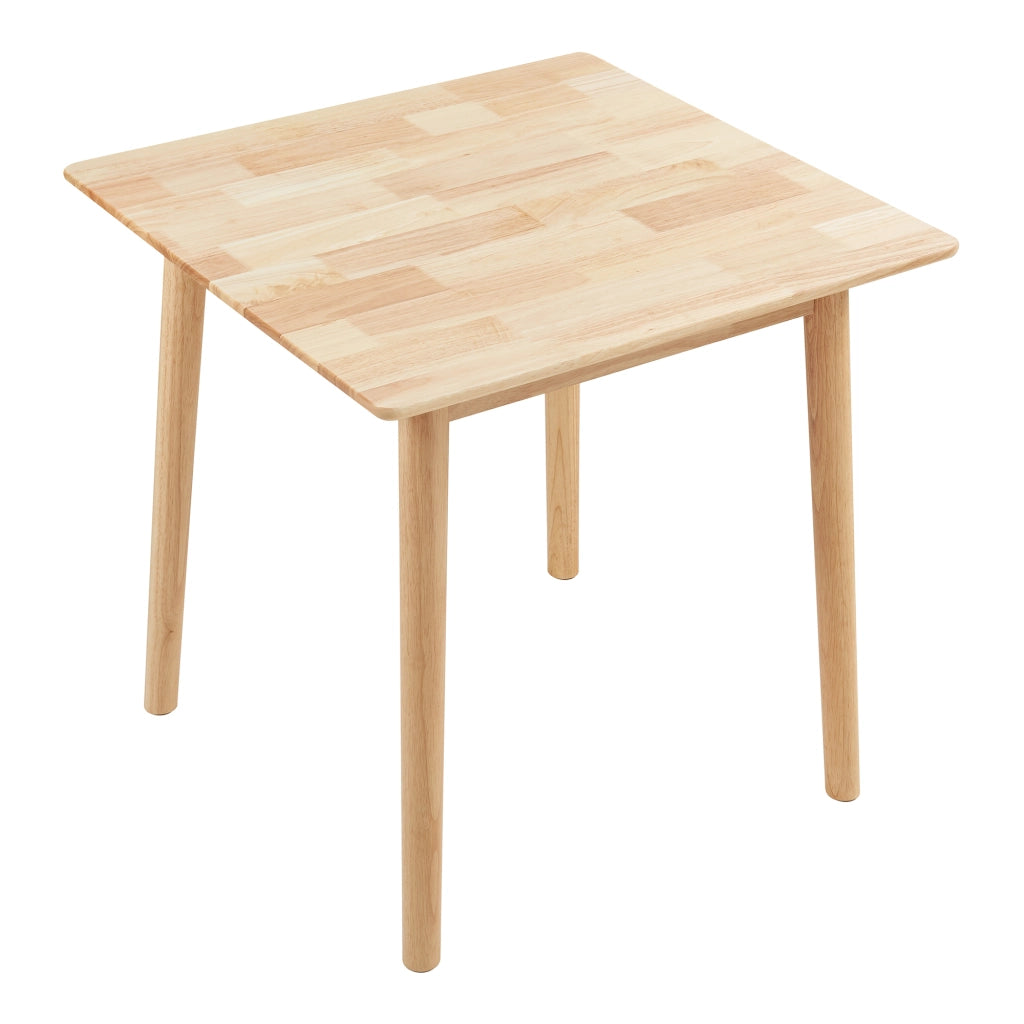 Tavolo da Pranzo Klijori Tavolo da Cucina in Legno di Hevea 75x75 cm color Naturale [en.casa]