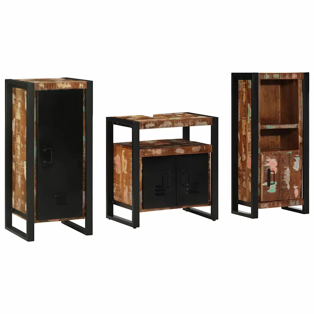 Set di mobili per il bagno 3 pcs Legno Recuperato Massello 3305621