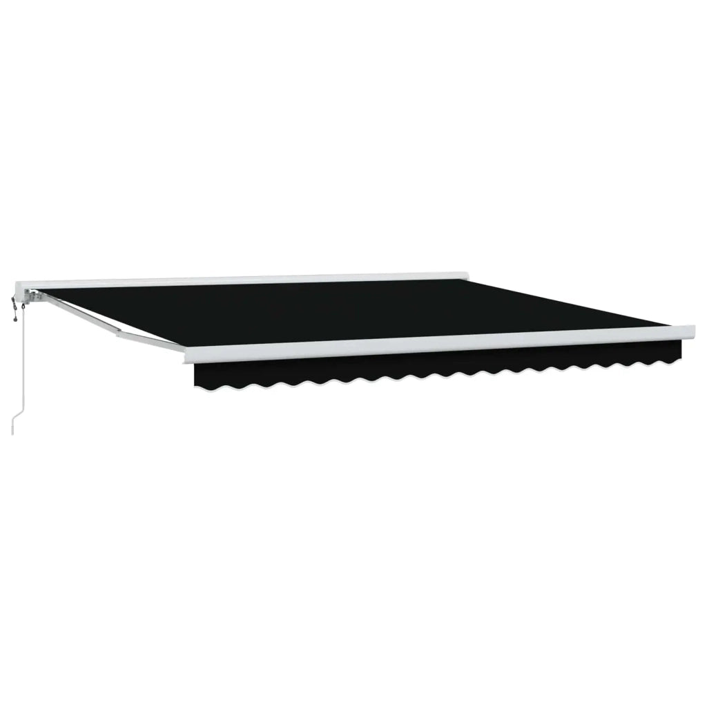 Tenda Retrattile Nero 400 × 300 cm Tessuto e Metallo 3330603