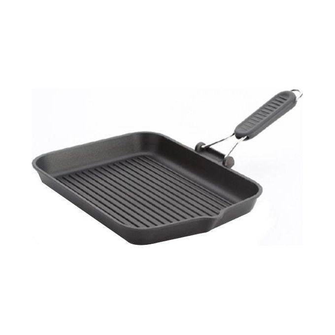 RISOLI M115687 Saporelax Grill Antiaderente per Induzione 36x26 cm con Manico Pieghevole in Silicone colore Lilla