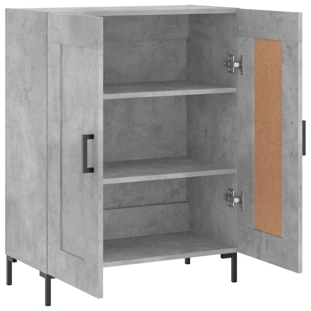 Credenza Grigio Cemento 69,5x34x90 cm in Legno Multistrato 830200