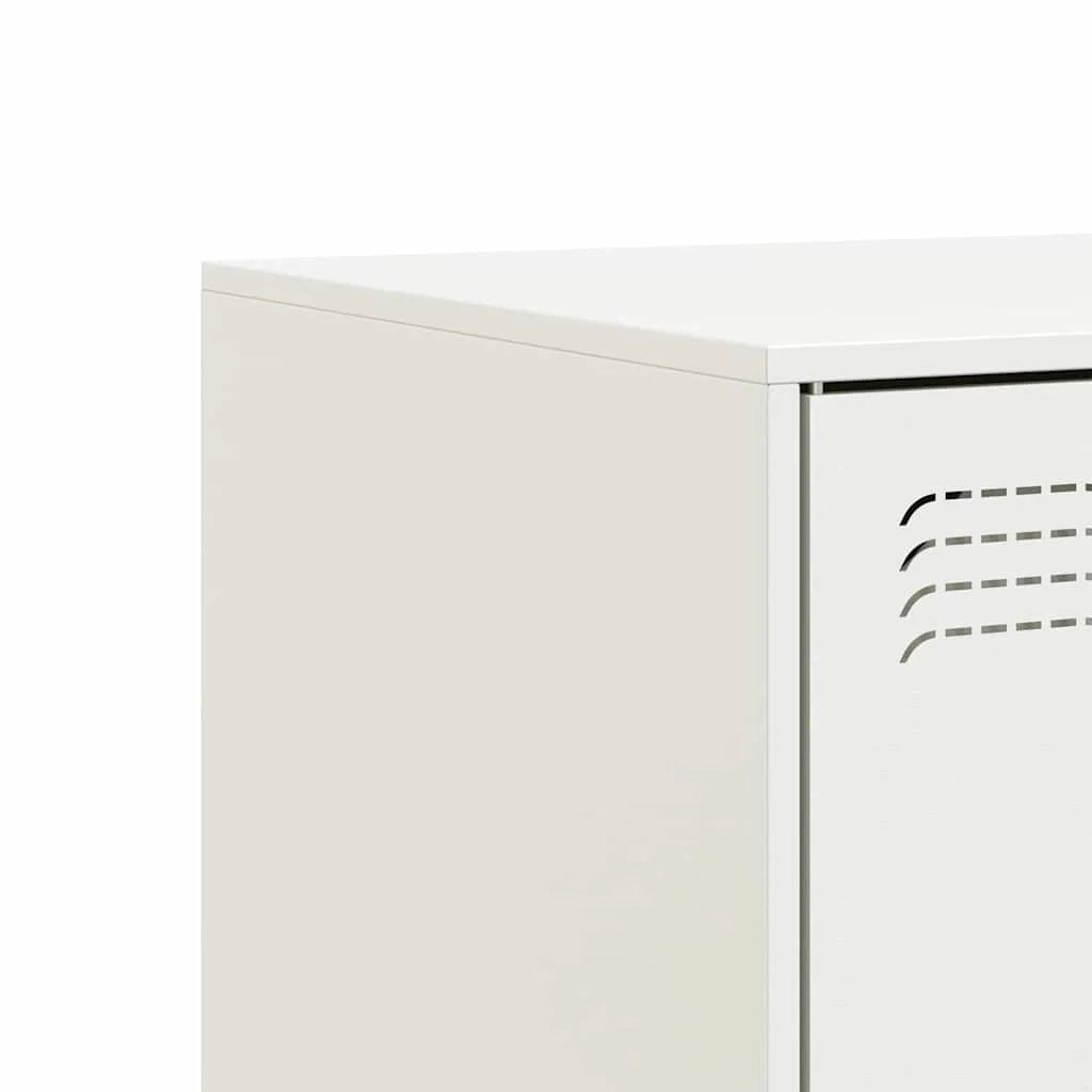 Mobile TV multimediale scaffale TV mobile TV sala da pranzo soggiorno camera da letto 67 x 39 x 44 cm acciaio bianco 02_0026144