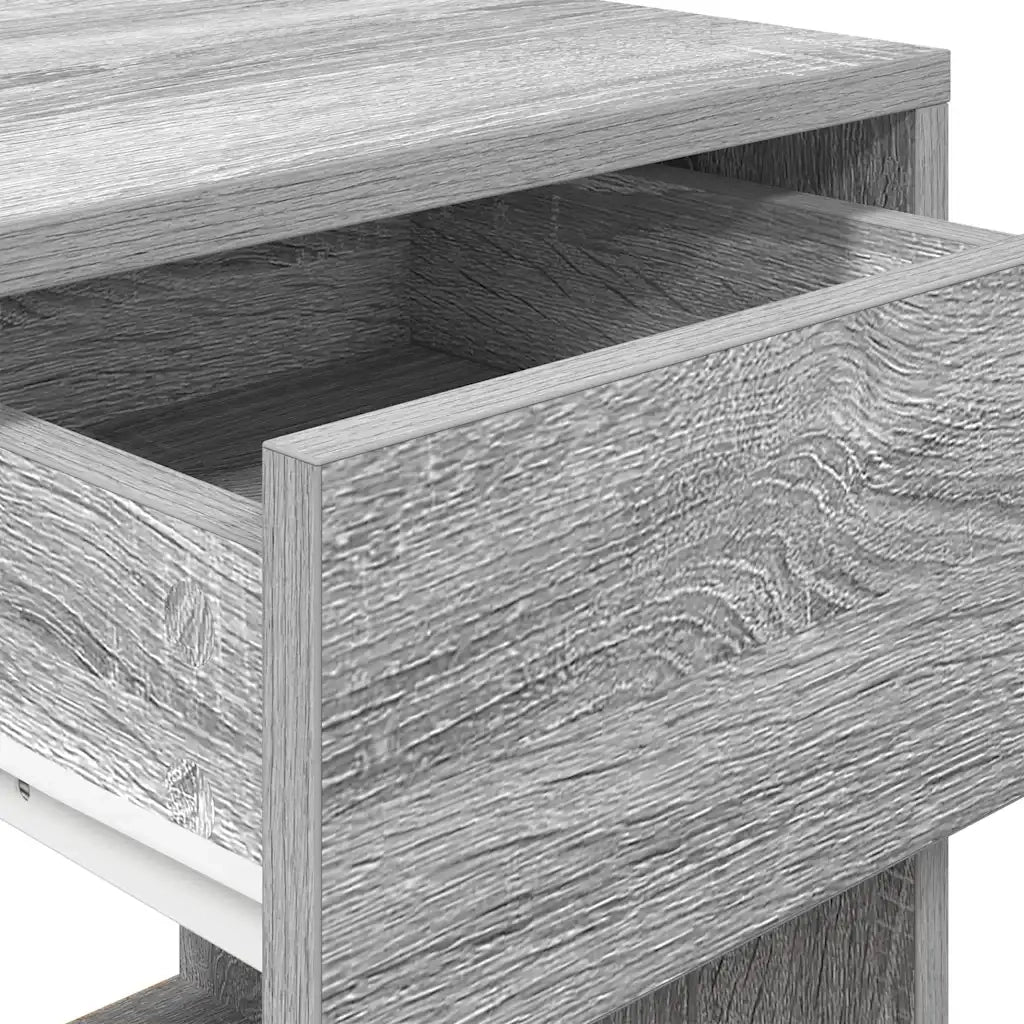 Comodini con Cassetto 2 pz Grigio Sonoma 35x34x66,5 cm 858724