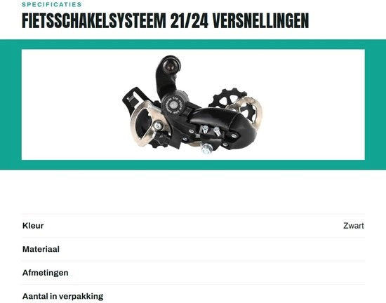 Sistema di trasmissione per bicicletta 21/24 marce - Adatto per 6/7/8 marce - Alta qualità/materiali metallici - Duraturo/solido - Facile da installare - Azione di cambio leggera - Sistema di trasmissione