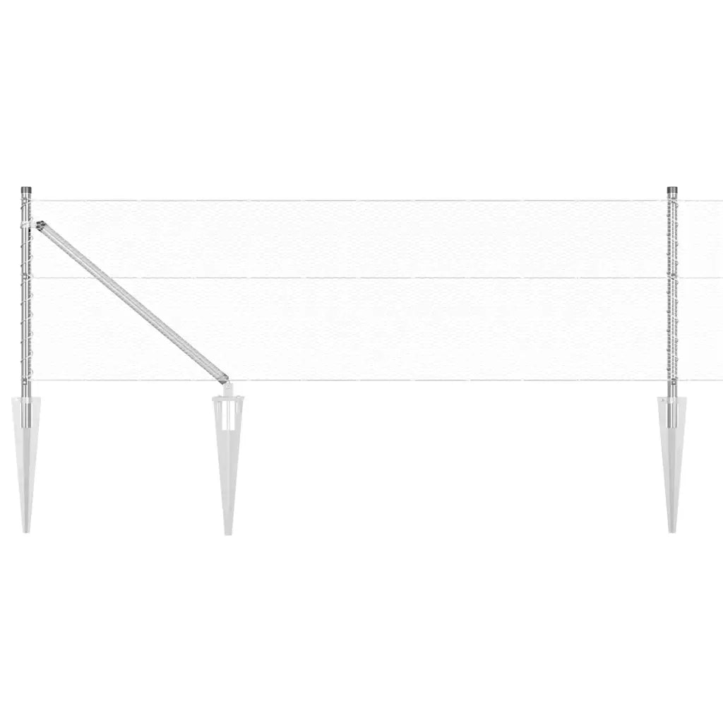 Palo della recinzione Argento 25 x 0,6 m (rete da 13 mm)
