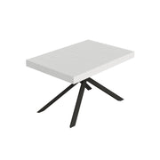 Tavolo allungabile 140/224x80cm Niket bianco frassino gambe antracite
