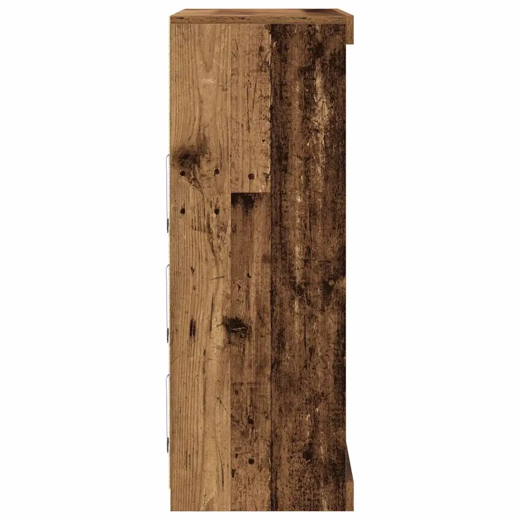Credenza | Madia LED Legno antico 81 x 37 x 100 cm Legno ingegnerizzato