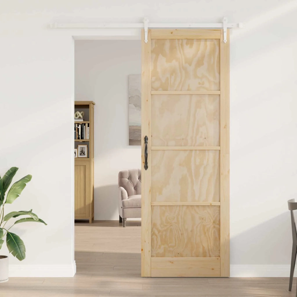 Porta scorrevole ORKDAL 83 x 232 cm Legno Massello di Pino 3445571