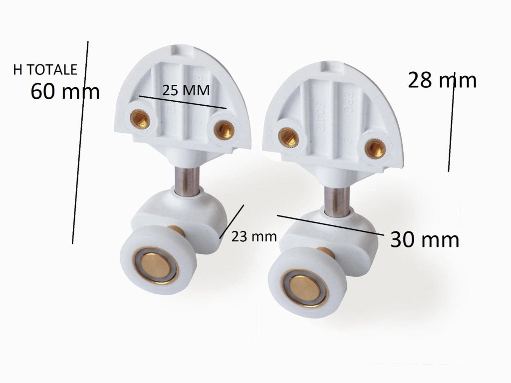 R800/02 Ricambio Carrelli Superiori Serie KING R  Kit 2 pz