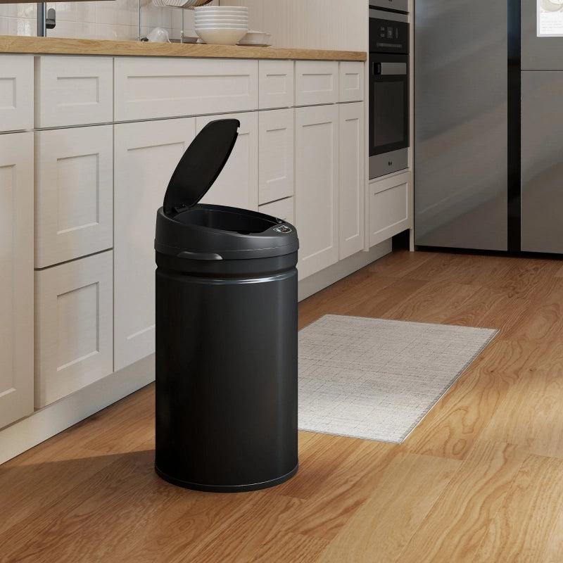 CESTINO SENSOR 30 L IN ACCIAIO NERO