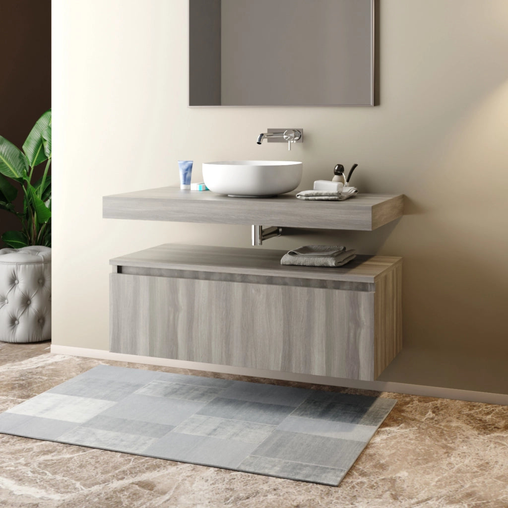 CASSETTONE BAGNO SOSPESO 100CM - DIM. CM(LXPXH): 100X46X30  OLMO  - MOB