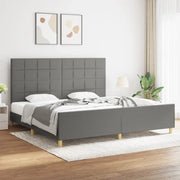 Giroletto senza Materasso Grigio Scuro 200x200 cm Tessuto