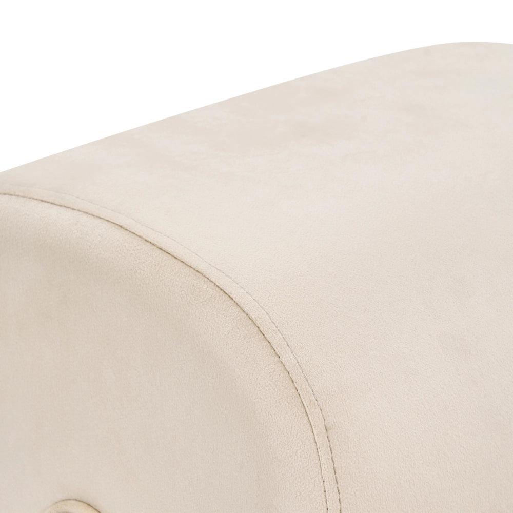 pouf rivestimento velluto beige pouf forma u design moderno accessori soggiorno