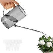 Giardino Automatico con Lunga Canaletta per Piante da Interno, 1L di Capacità, Ideale per Piante da Appartamento, Succulente e Bonsai Fiori (Grigio)