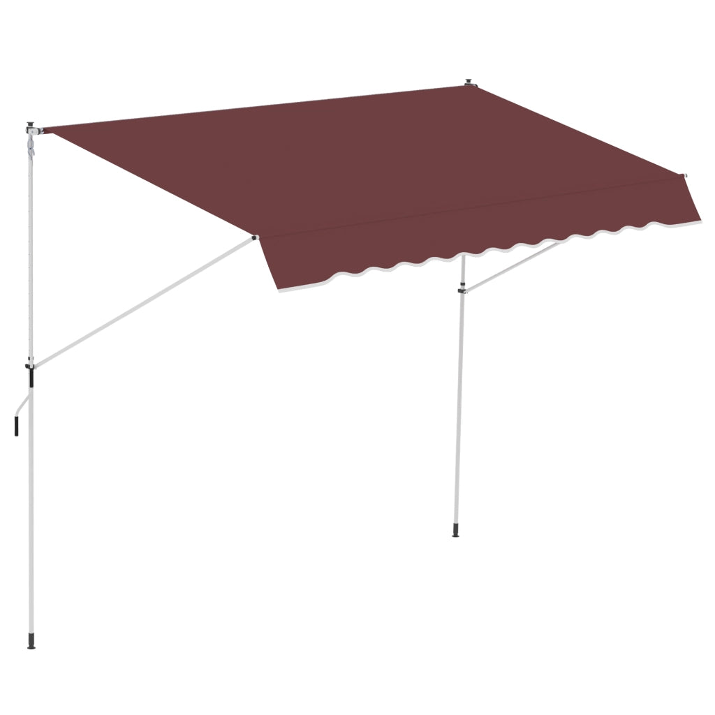 Tenda da sole retrattile ¨C zephmum ¨C 3x1,5 m bordeaux poliestere