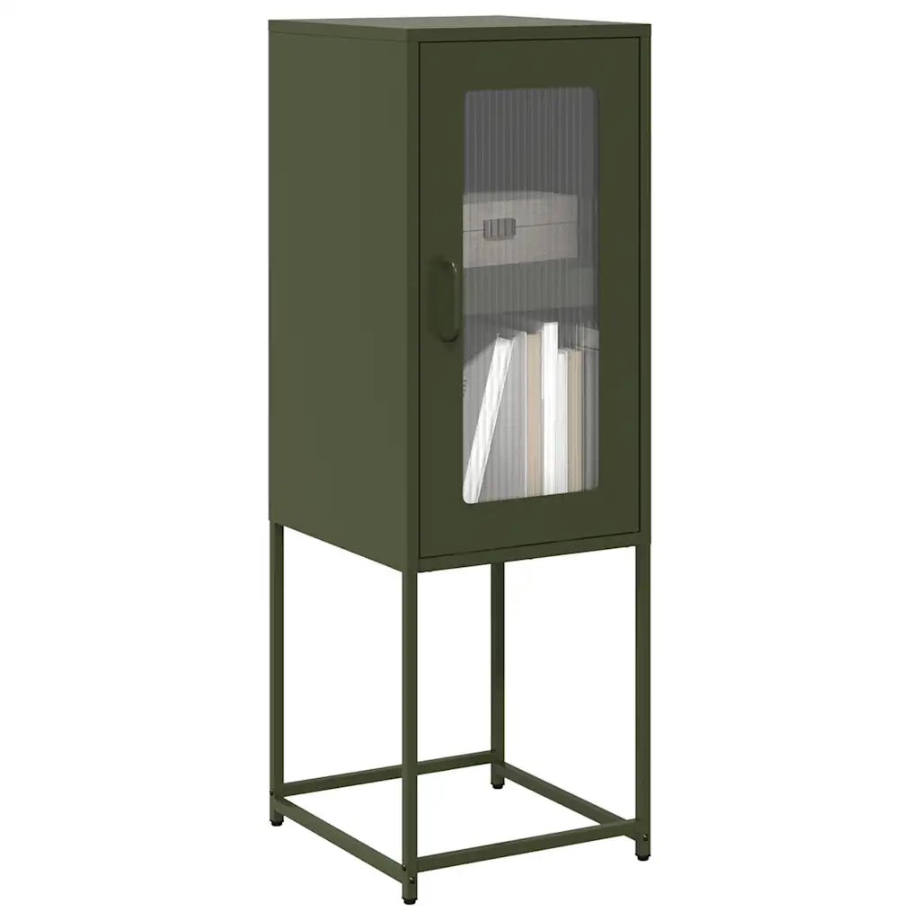 Credenza Verde Oliva 36x39x107 cm in Acciaio Laminato a Freddo 853402