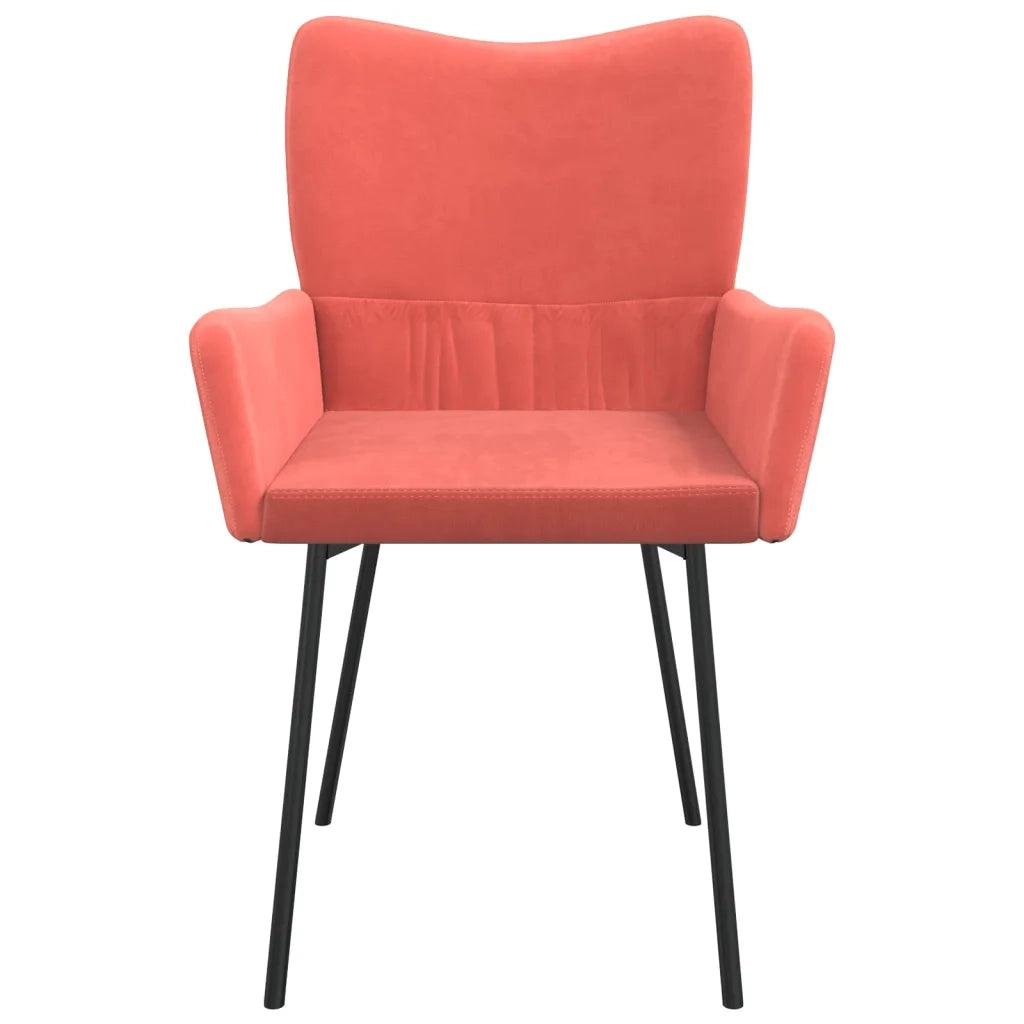 Sedie da Pranzo 2 pz Rosa in Velluto cod mxl 29667