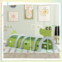 Tunnel per Bambini 3-6 Anni a Forma di Coccodrillo in Plastica Verde