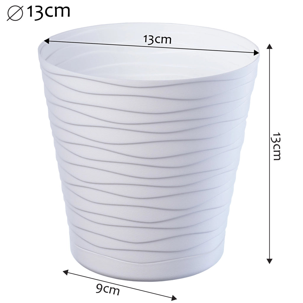 Vaso da fiori KADAX da 13 cm, coprivaso in plastica con supporto.