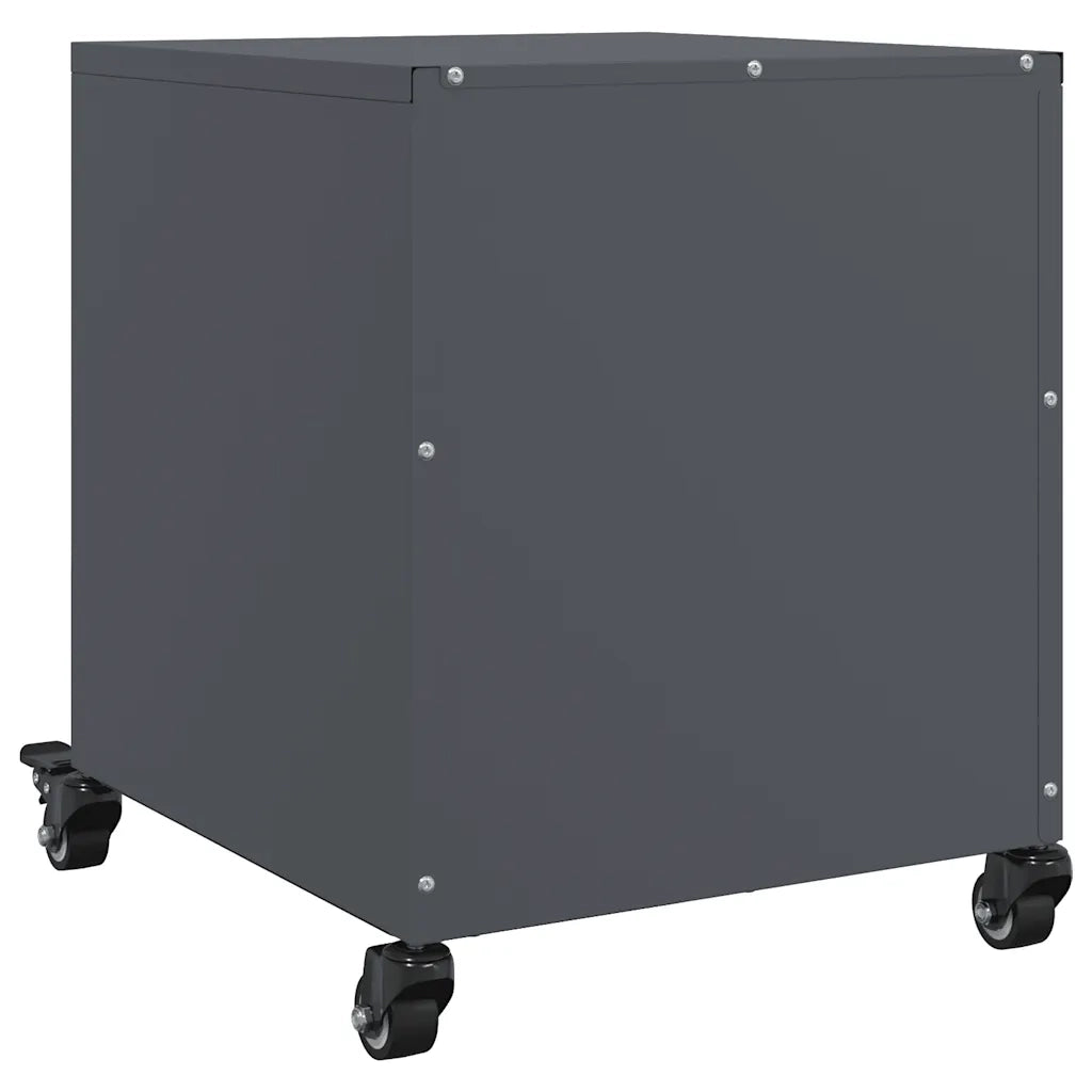 Comodini 2 pz-Set di 2 Tavolino da notte Antracite 36x39x43,5 cm in Acciaio 874055
