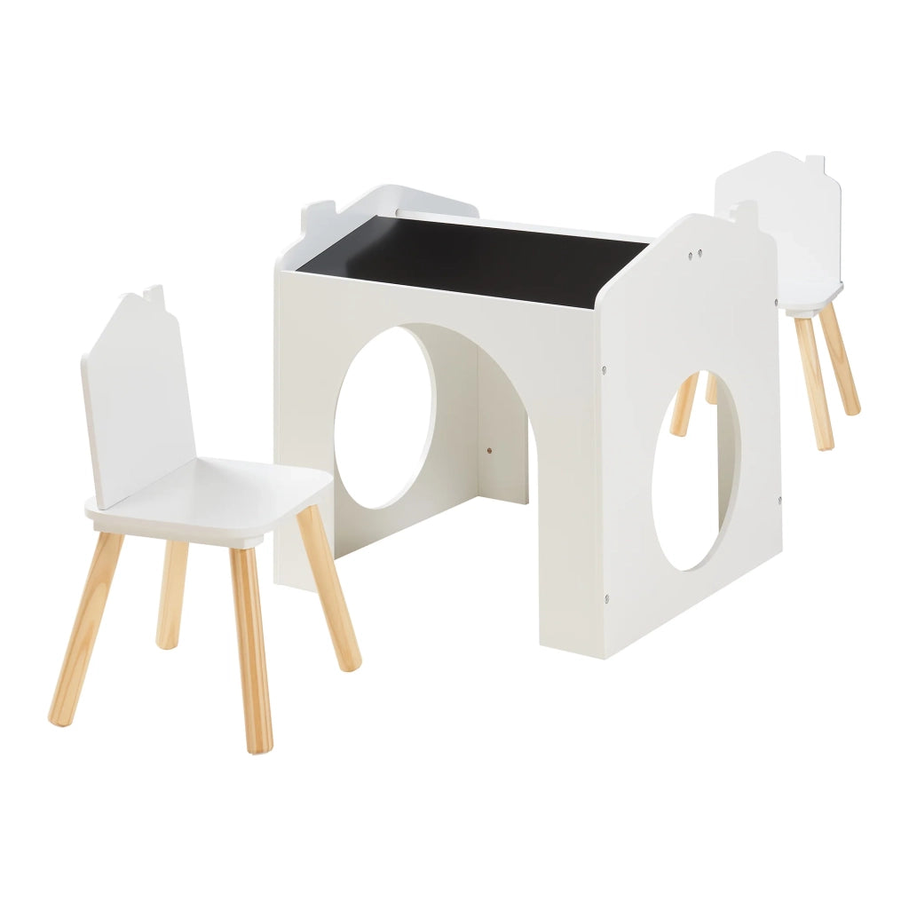 Set tavolo da disegno per bambini e 2 sedie bianco 03_0009445