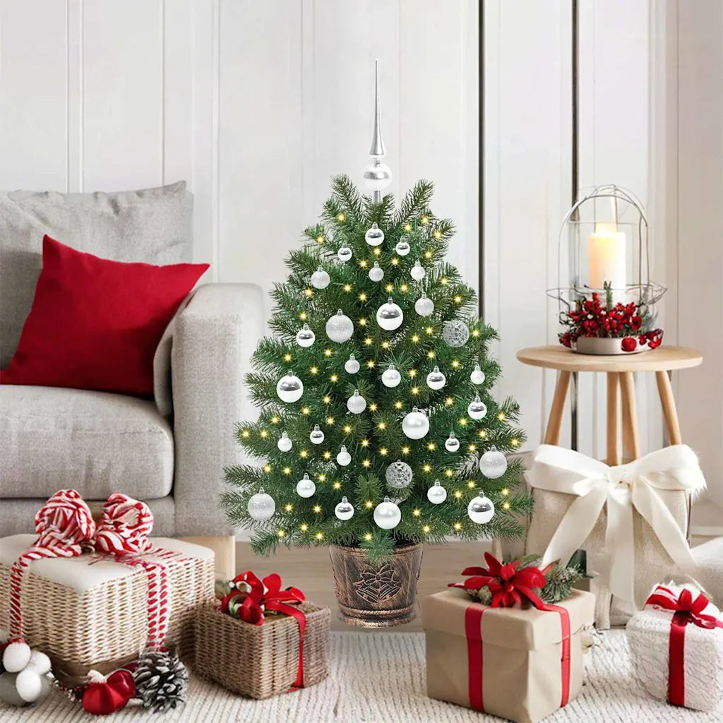 Albero di Natale artificiale con 150 LED Verde 95 cm PE e PVC 3397320