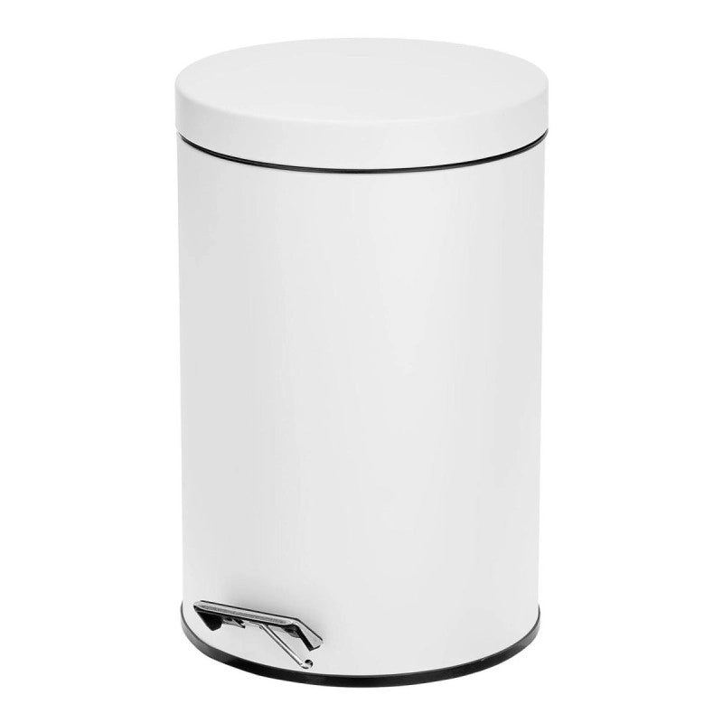 Set di 4 Porta Rifiuti A Pedale 12lit Acciaio Con Chiusura Soft