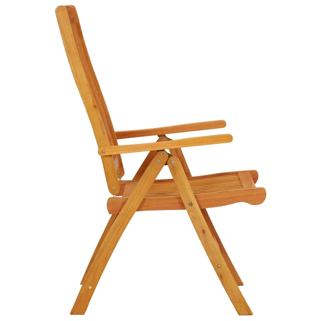 Sedie da Giardino Pieghevoli 2pz in Legno Massello di Eucalipto 316069
