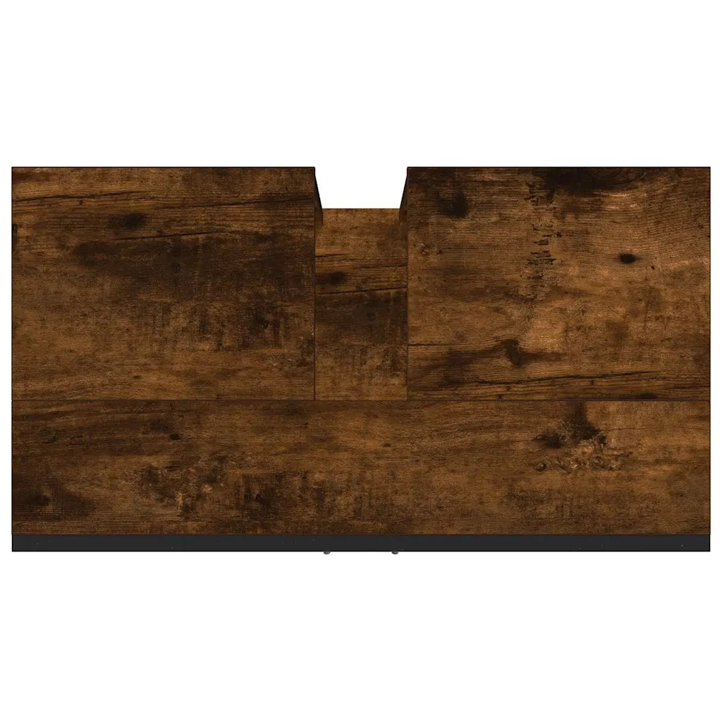Mobile Lavabo Bagno Rovere Fumo 60x33x60 cm Legno Multistrato
