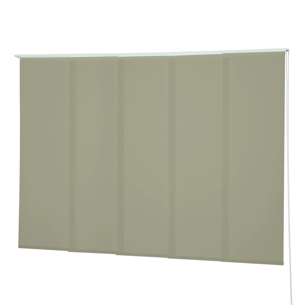 VIEWTEX Kit di pannelli giapponese (binario e pannelli) Screen - Grado di apertura 10% - Linen Sabbia 238 cm - Made in Europe - 5 anni di garanzia