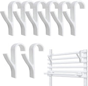 Kit di fissaggio radiatore - Supporto per radiatori a mano - 8 pezzi - Bianco - Plastica