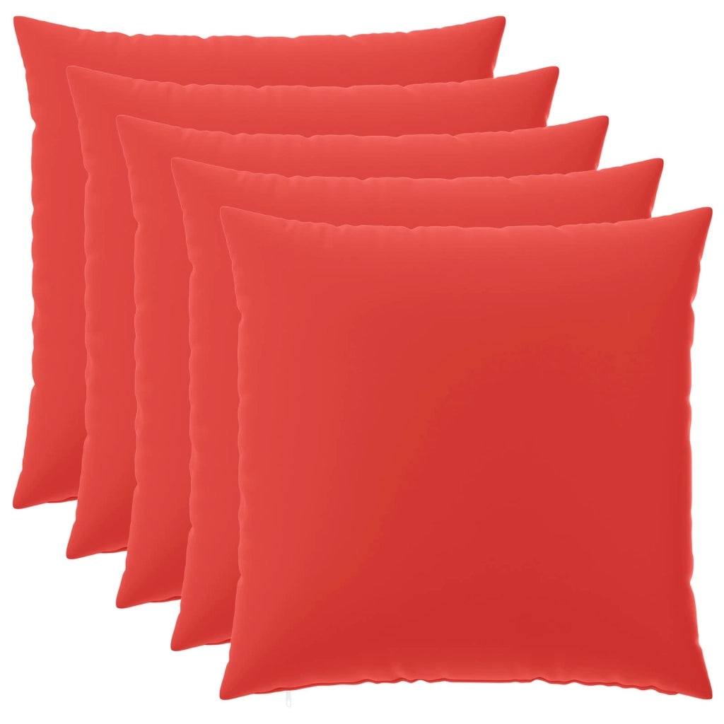 Federa 6 pcs HEERLEN Rosso 60 x 60 cm Poliestere 912706