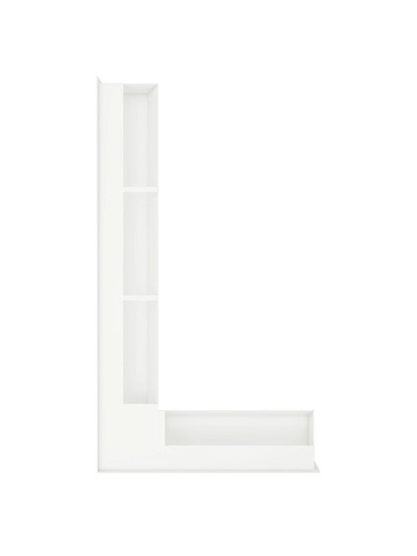 Griglia di ventilazione Angolare per camino 95x800x450 - Loft Angle sinistra bianca