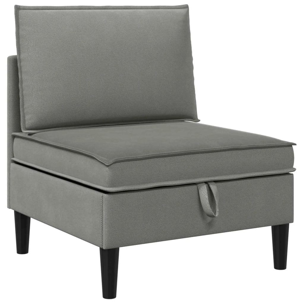 Set di mobili per il soggiorno 4 pcs Grigio scuro Tessuto