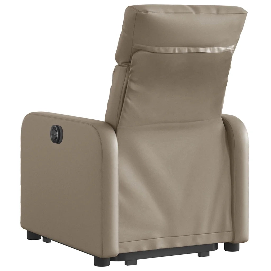 Poltrona Alzapersona Reclinante Elettrica Cappuccino Similpelle