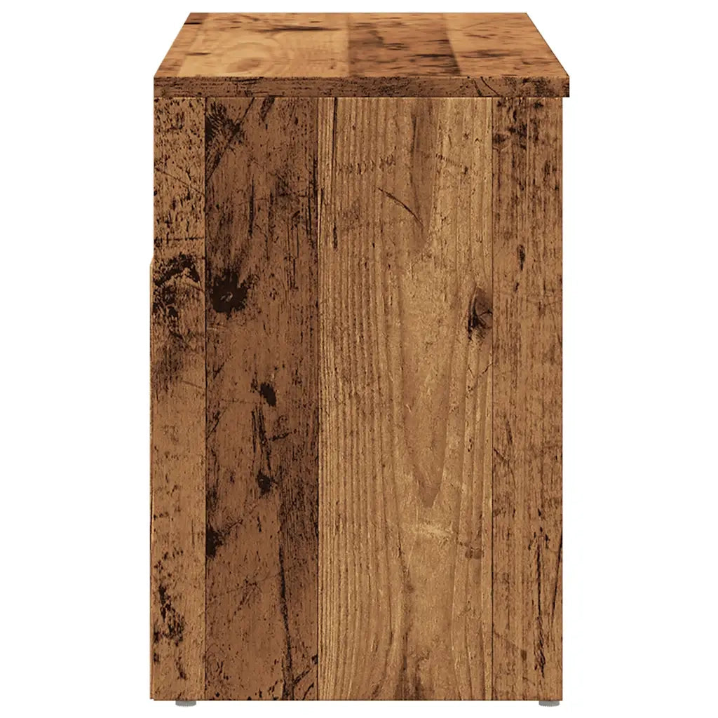 Scarpiera-Scaffale per scarpe Legno Antico 80x30x45 cm in Legno Multistrato