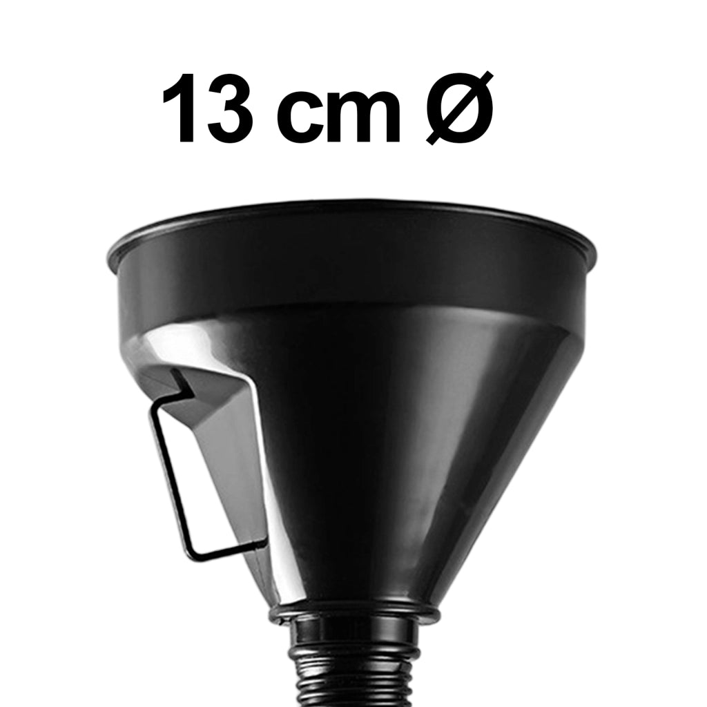 Imbuto Carburante 18cm a Manico Curvo Accesso ai Serbatoi Profondi Nero Avizar