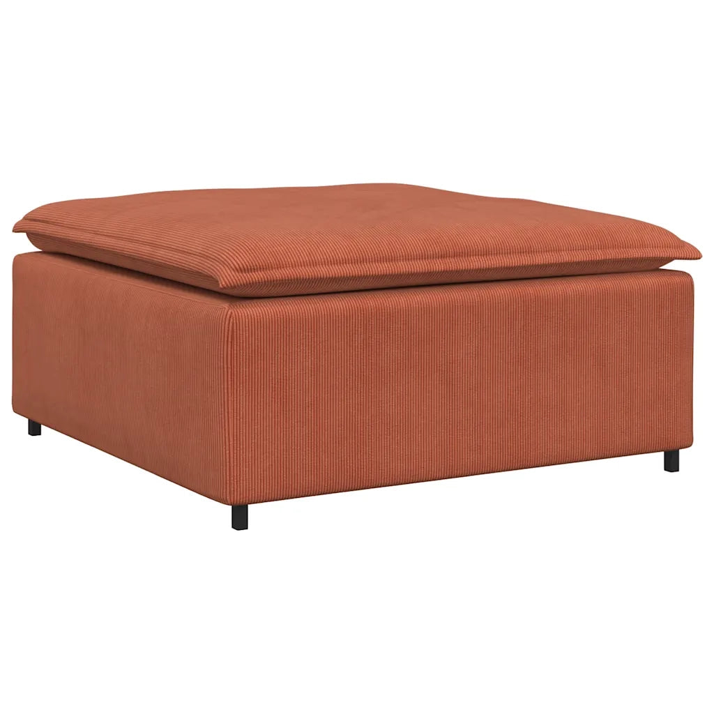 Modulo Poggiapiedi Divano Modulare Rosso Arancione 100x100x48cm 4104504
