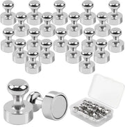 Magnetici per lavagne magnetiche, 20 pezzi di magnetici forti, 12 x 16 mm neodimio magnetici extra forti, magnetici mini per lavagna bianca, frigorifero, lavagna, pannello da attacchi, pannello da appoggiare, ufficio