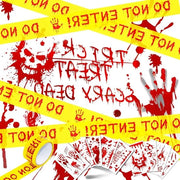 Decorazioni per finestre Halloween - Sticker horror - 8 fogli con impronte di piedi e mani