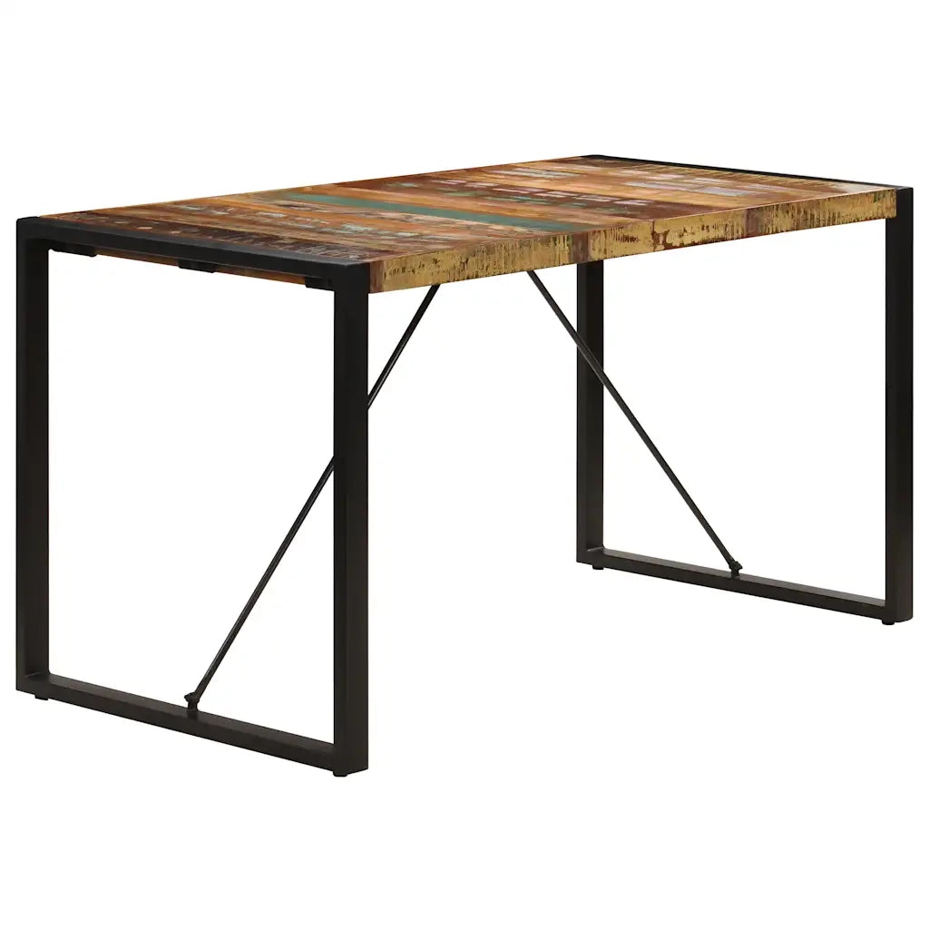 Tavolo da Pranzo 140x70x75 cm in Legno Massello di Recupero 247421