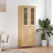 Credenza Rovere Sonoma 69,5x34x180 cm in Legno Multistrato 3198324