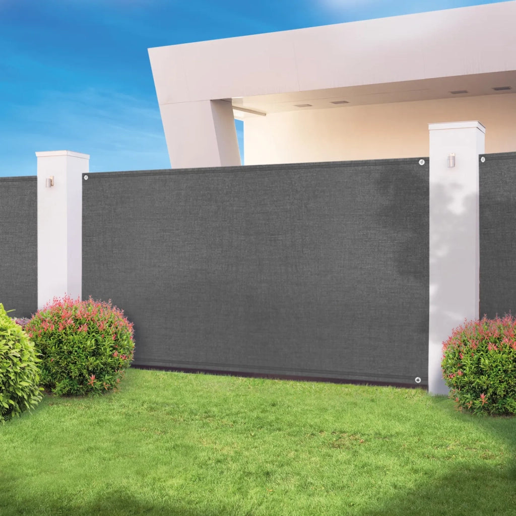 IDMarket - Rete ombreggiante 1,2x10m, telo rotolo per recinzione giardino 300g/m², girgio